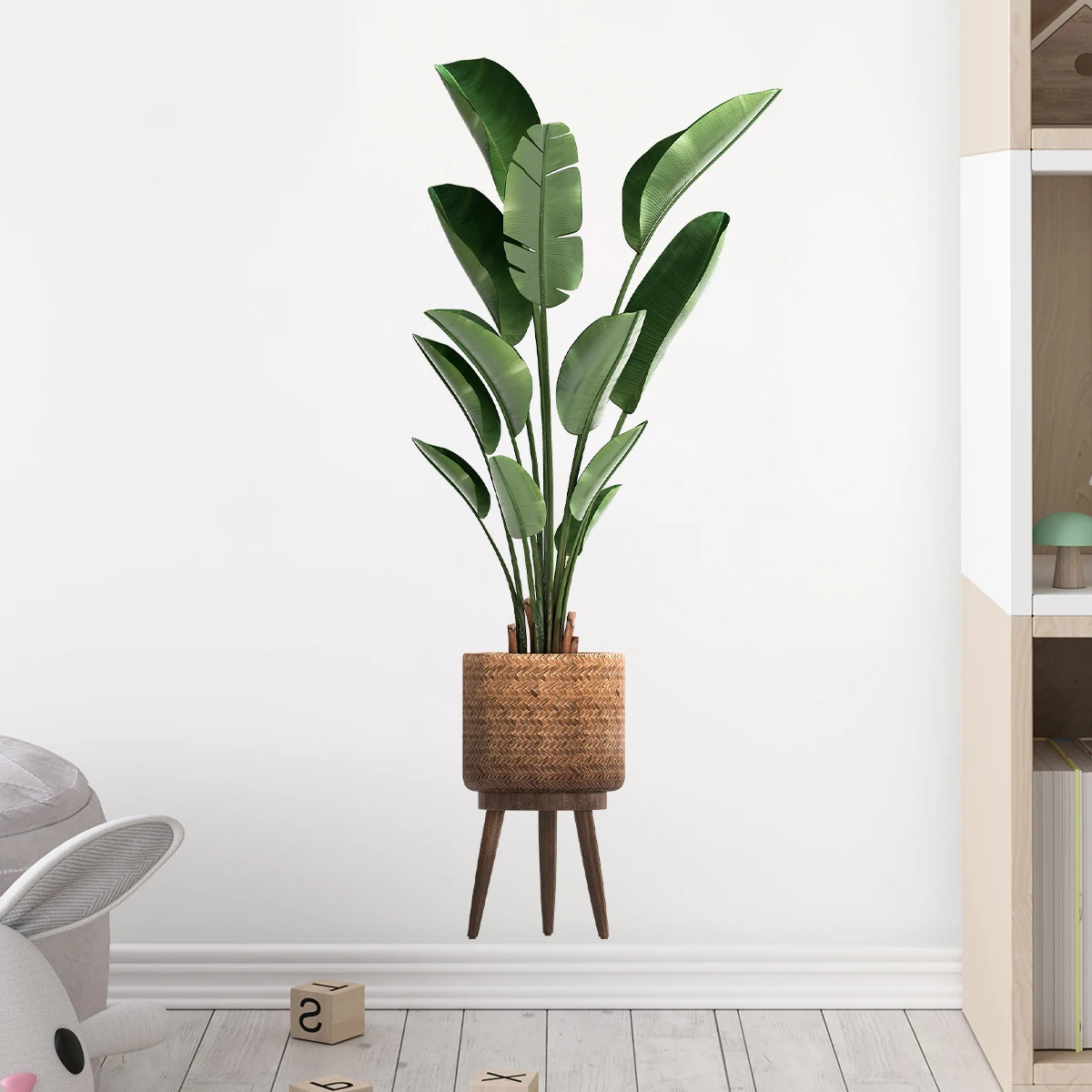 Badminton Live - Simulação planta verde ornamental vaso adesivo