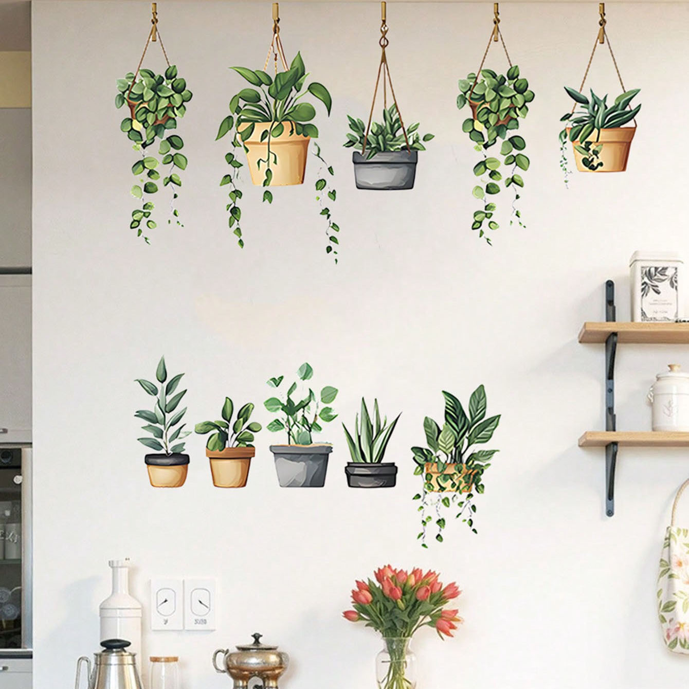 Badminton Live - Adesivos de Parede de Plantas Verdes
