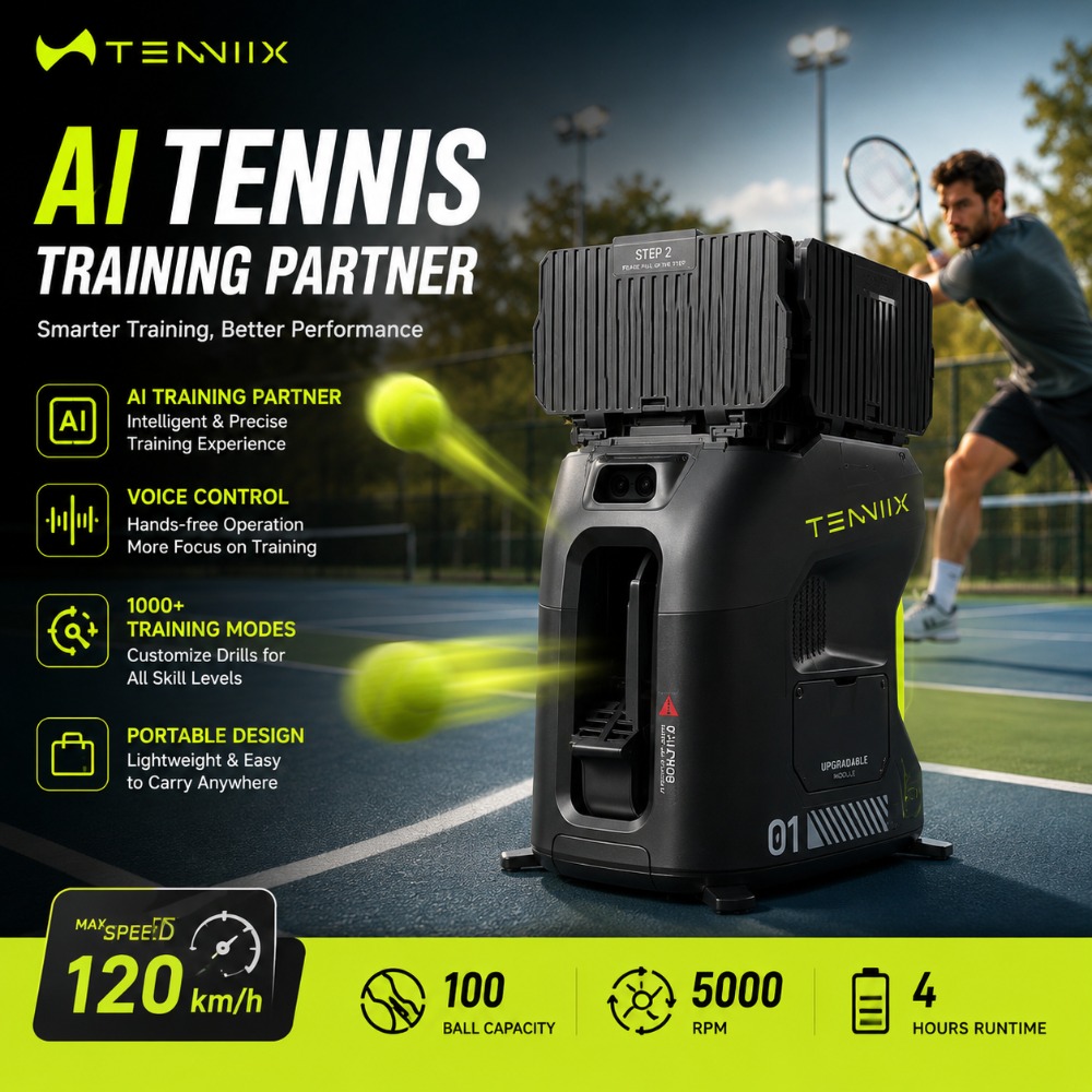 Máquina de Tênis AI: Lançador  - Badminton In English avaliação e preço
